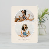 Minimalistische Semicircles Love & Light Hanukkah  Folie Feestdagenkaart (Staand Voorkant)