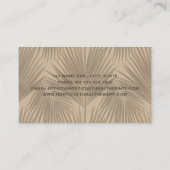 Minimalistische serene elegante palmblad tuinbouw visitekaartje (Achterkant)
