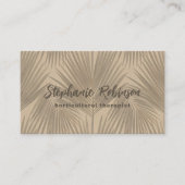 Minimalistische serene elegante palmblad tuinbouw visitekaartje (Voorkant)