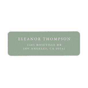 Minimalistische serif typografie Sage Green Etiket