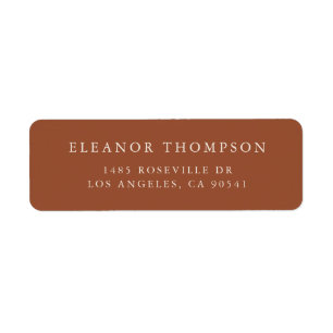 Minimalistische serif typografie Terracotta Etiket