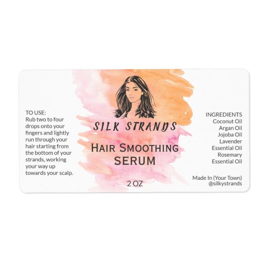 Minimalistische serumlabels etiket (Voorkant)