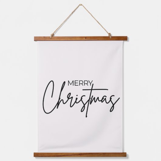 Minimalistische set van 3 kerst Prints Hangend Wandkleed (Voorkant)
