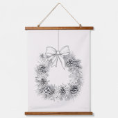 Minimalistische set van 3 kerst Prints Hangend Wandkleed (Voorkant)