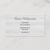 Minimalistische Shabby Chic Professional Visitekaartje (Achterkant)