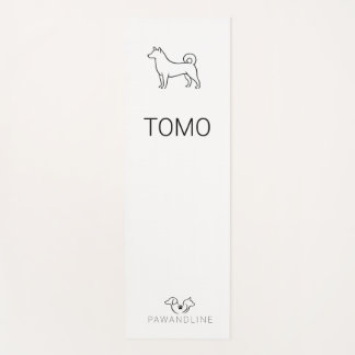 Minimalistische Shiba Inu Aanpasbaar | Paw Line Z Yogamat