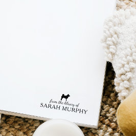 Minimalistische Shiba Inu hond uit de bibliotheek  Rubberstempel