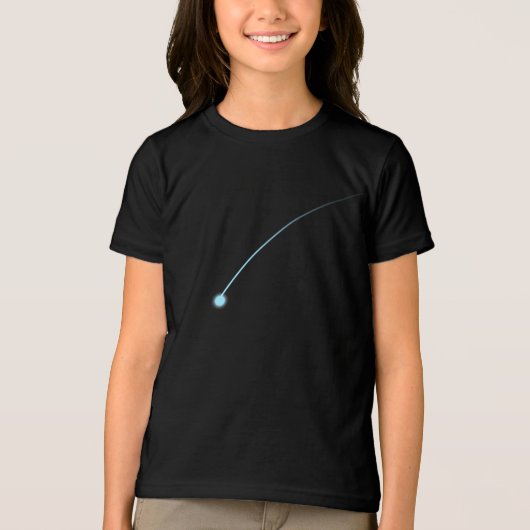 Minimalistische Shooting Star Celestial Night Sky Tri-Blend Shirt (Voorkant)