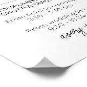 Minimalistische Shuttle Service Moderne bruiloft Poster (Hoek)