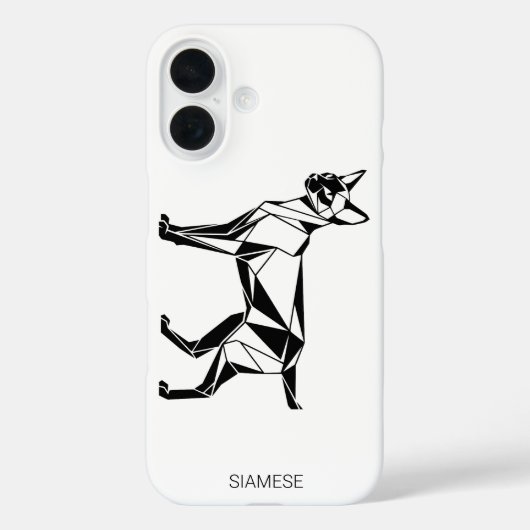 Minimalistische Siamese Kat Geometrische iPhone /  Case-Mate iPhone Case (Achterkant)