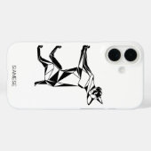 Minimalistische Siamese Kat Geometrische iPhone /  Case-Mate iPhone Case (Achterkant (horizontaal))