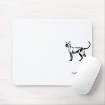 Minimalistische Siamese Kat Geometrische Muismat