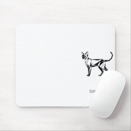 Minimalistische Siamese Kat Geometrische Muismat