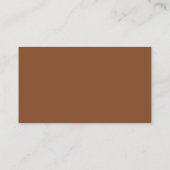 Minimalistische Sienna Brown Script Wedding Websit Informatiekaartje (Achterkant)