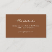 Minimalistische Sienna Brown Script Wedding Websit