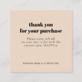 Minimalistische sieraden verzorging Dank u Busines Informatiekaartje (Achterkant)