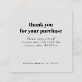 Minimalistische sieraden verzorging Dank u Busines Informatiekaartje (Achterkant)