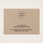 Minimalistische sieraden voor kleine bedrijven Sup Visitekaartje (Achterkant)