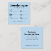 Minimalistische sieraden zorg dank u Business Blue Informatiekaartje (Voorkant / Achterkant)