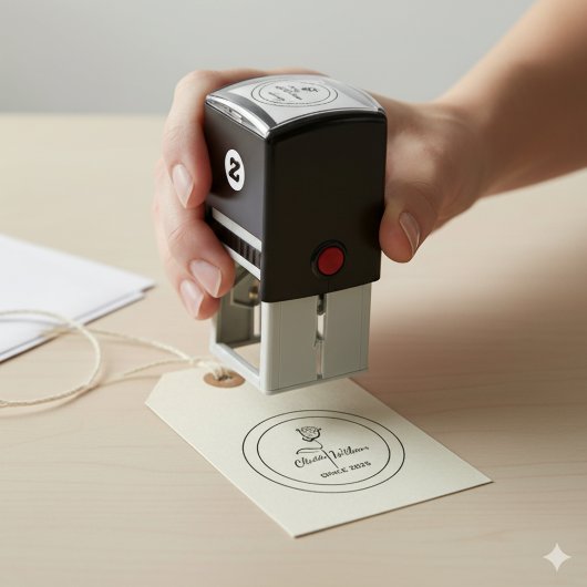 Minimalistische Signature Line Art Brand Logo Zelfinktende Stempel