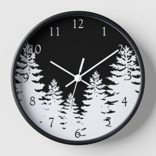 Minimalistische silhouet van dennenboom personalis