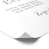 Minimalistische Silver Baby shower Mam-osa Bar Sig Poster (Hoek)