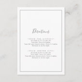 Minimalistische Silver Directions Enclosure Kaart (Voorkant)