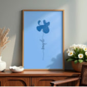 Minimalistische simpele bloem muurkunst poster