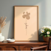 Minimalistische Simpele Bloem Muurkunst Poster
