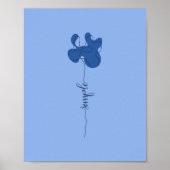 Minimalistische simpele bloem muurkunst poster (Voorkant)