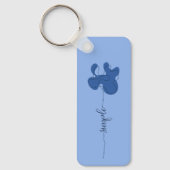 Minimalistische Simpele Bloem Sleutelhanger (Voorkant)