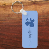 Minimalistische Simpele Bloem Sleutelhanger (Voorkant)