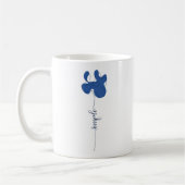 Minimalistische Simpele Bloemen Mok (Links)