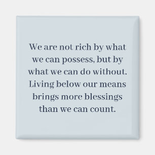 Minimalistische Simpele Levensstijl Zegen Quote Magneet