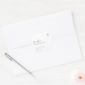 Minimalistische Simpele Sojakaars Zwart Wit Etiket (Envelop)