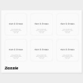 Minimalistische Simpele Sojakaars Zwart Wit Label (Vel)