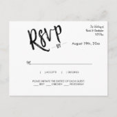Minimalistische Simple Calligraphy Script Response Briefkaart (Voorkant)