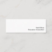 Minimalistische Simple Education Consultant Mini Visitekaartje (Voorkant)