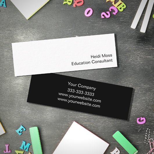 Minimalistische Simple Education Consultant Mini Visitekaartje
