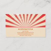 Minimalistische Sinaasappel aardse strepen Grunge Visitekaartje (Achterkant)