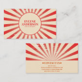 Minimalistische Sinaasappel aardse strepen Grunge Visitekaartje (Voorkant / Achterkant)