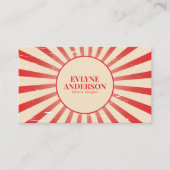 Minimalistische Sinaasappel aardse strepen Grunge  Visitekaartje (Voorkant)