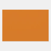 Minimalistische sinaasappel & bruin Effen Kleuren Inpakpapier Vel (Voorkant 2)