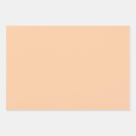 Minimalistische sinaasappel & bruin Effen Kleuren  Inpakpapier Vel