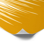 Minimalistische Sinaasappel en Witte Poppies Meado Poster (Hoek)