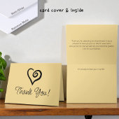 Minimalistische Single Heart Spiral op Butter Yell Bedankkaart