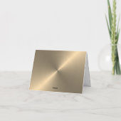 Minimalistische Single Heart Spiral op Faux Metall Bedankkaart (Achterkant)