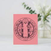 Minimalistische Sint-Benedictusmedaille Symbool Ku (Staand voorkant)