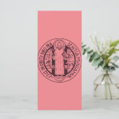 Minimalistische Sint-Benedictusmedaille Symbool Ku (Staand voorkant)