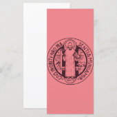 Minimalistische Sint-Benedictusmedaille Symbool Ku (Voorkant / Achterkant)